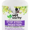 Vet Worthy Stop Stool Ingestion Tablet Chewable Dog Tablets - 60 Capsule Bottle