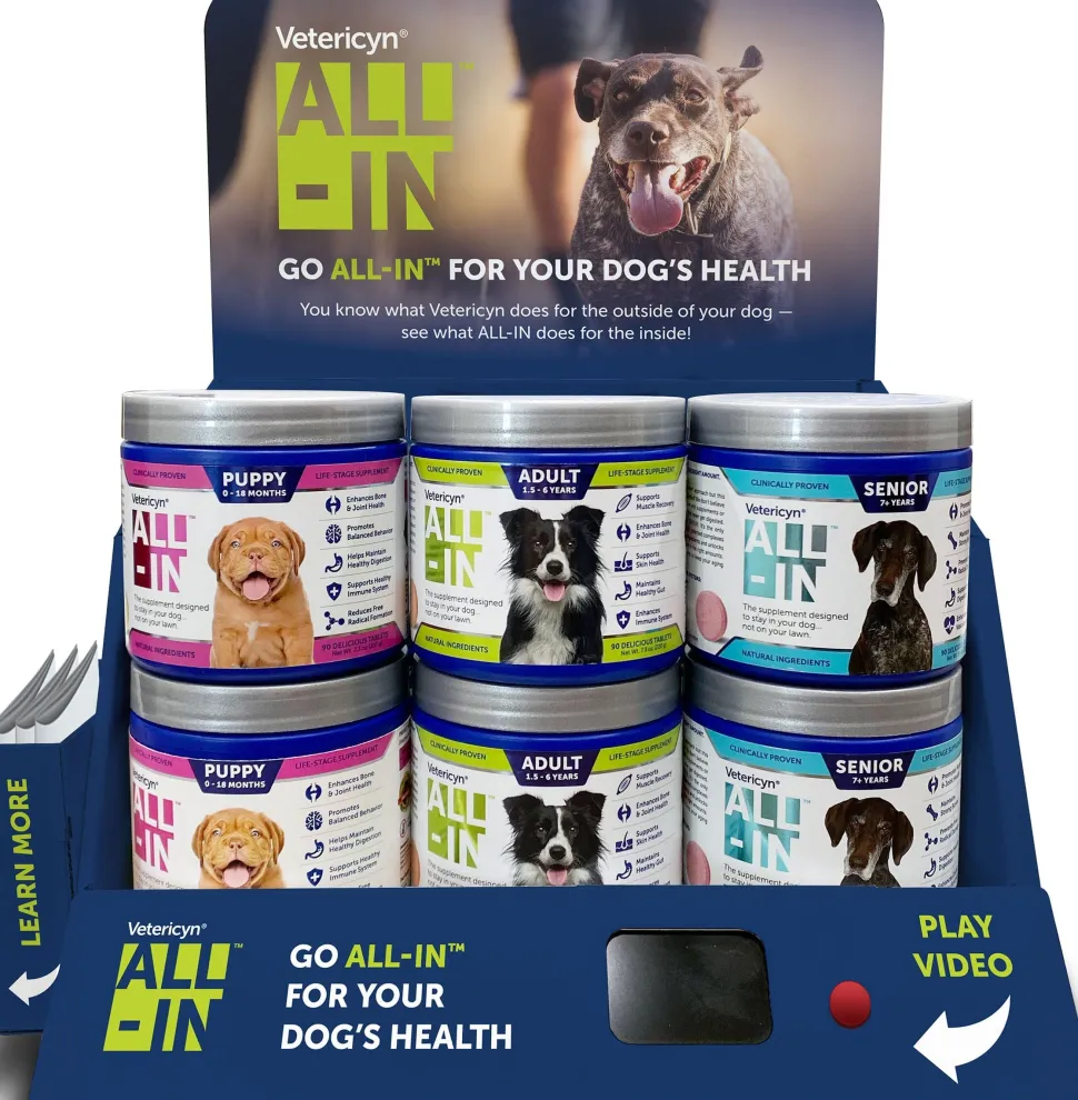 Vetericyn All In Dog Supplement Pop Display - 12 Count
