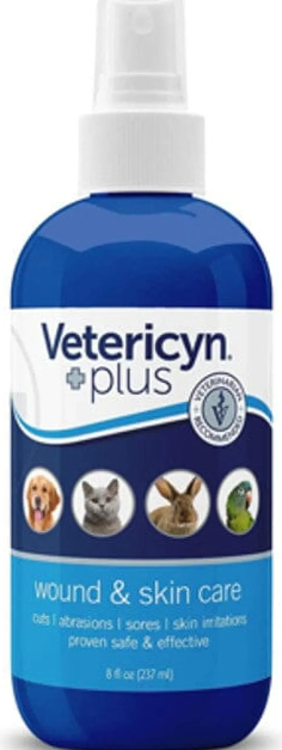 Vetericyn Plus Antimicrobial Wound & Skin Care Veterinary Supplies Sprays/Daubers - 8 Oz