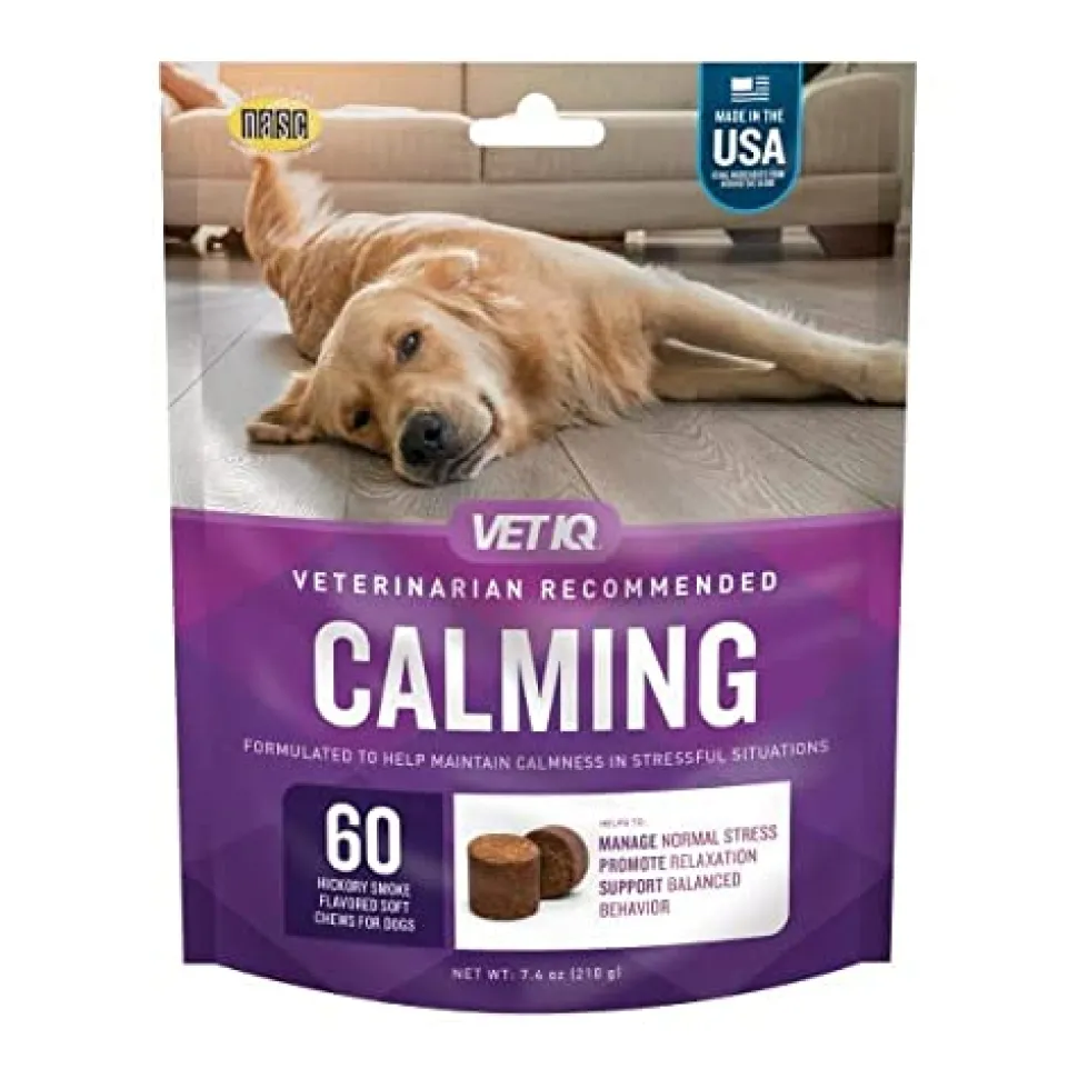 VETIQ Calming Hickory Smoke Flavored Soft Chew Dog Supplements - 60 Count