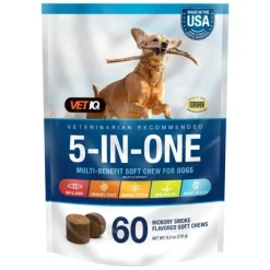 VETIQ 5-in-1 Multi-Benefit Hickory Smoke Flavored Soft Chew Dog Supplement - 60 Count