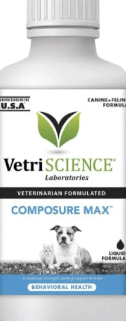 Vetriscience Labs Composure MAX Anxiety Liquid Bottle Dog Supplements