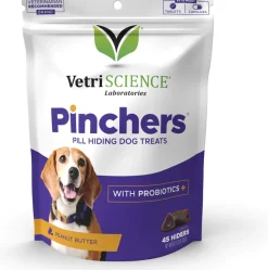 Vetriscience Labs Pinchers Peanut Butter Pill Pocket Hiding Soft and Chewy Dog Treats - 45 Count