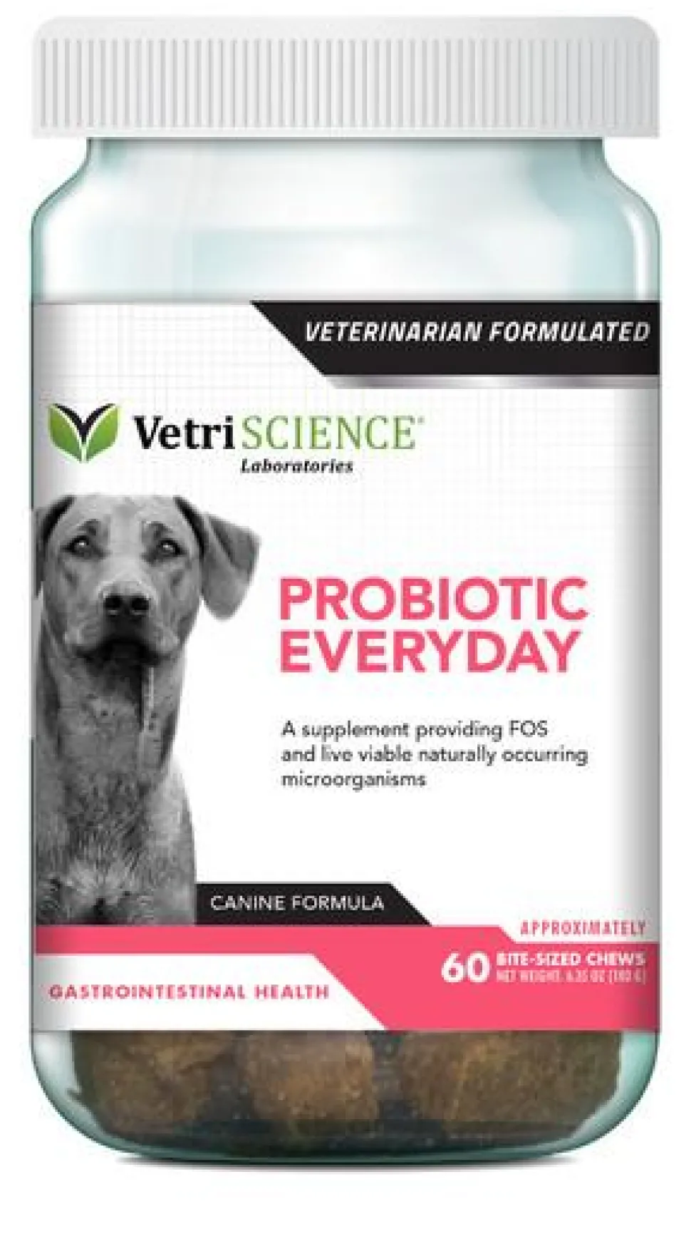 Vetriscience Labs Probiotic Everyday Canine Dog Supplements - 60 ct Jar