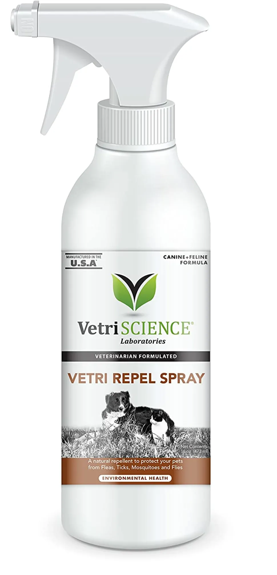 Vetriscience Labs VetriRepel Flea and Tick Spray For Dogs and Cats - 16 oz Bottle