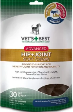 Vet's Best Hip and Joint Advanced Soft Chew Dog Supplements - 4.2 Oz - 30 Count