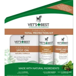 Vet's Best 3pc Natural Flea & Tick Total Protection Kit