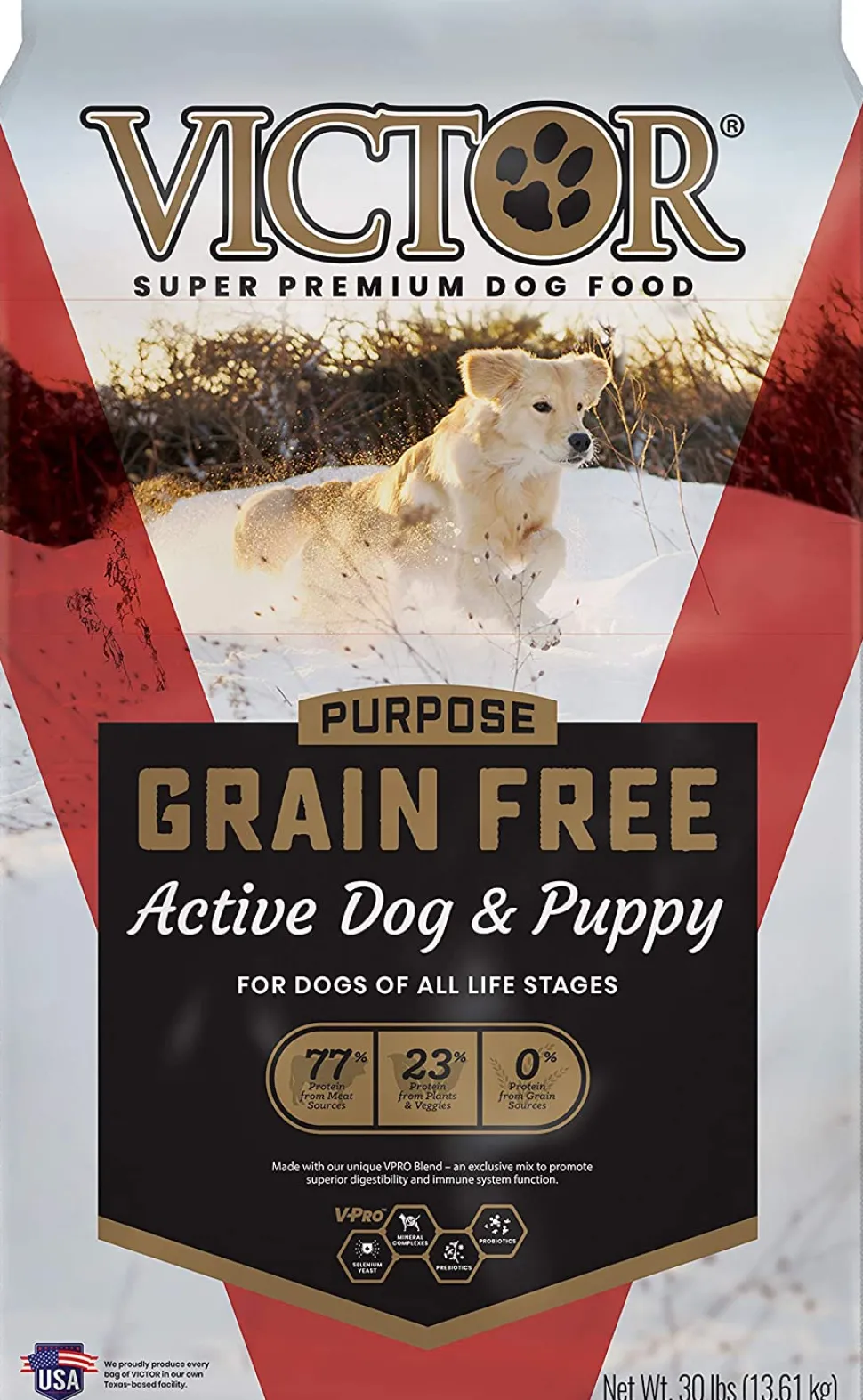 Victor Grain Free Active Puppy and Dog Dry Food Dry Dog Food - 40 lb Bag