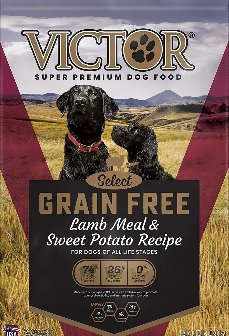 Victor Grain Free Lamb Meal Dry Dog Food - 15 lb Bag