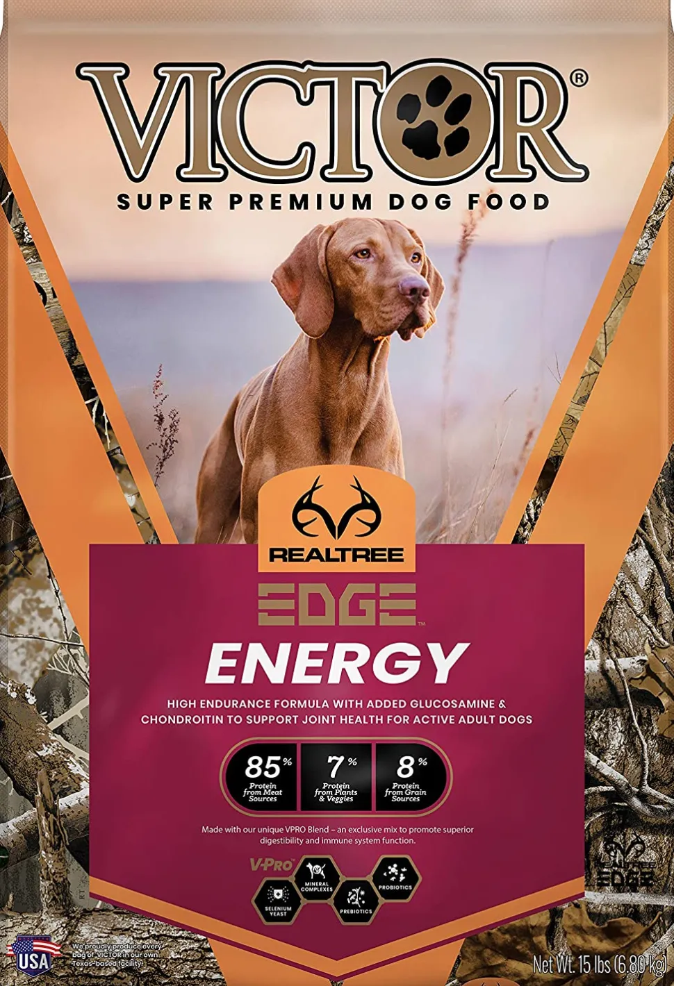 Victor Realtree Edge Energy Dry Dog Food - 15 lb Bag