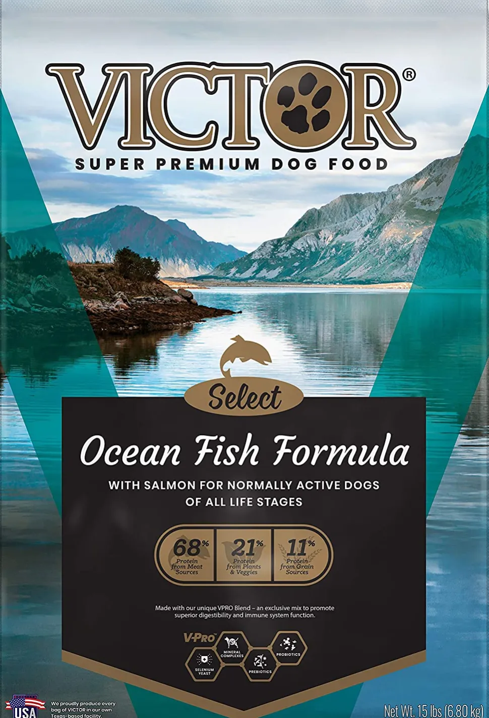 Victor Select Oceanfish Formula Dry Dog Food - 15 lb Bag