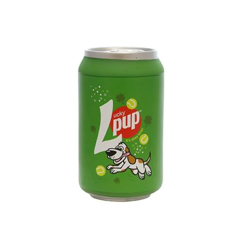 VIP Pet Products Silly Squeakers Lucky Pup Soda Can Squeak and Chew Dog Toy