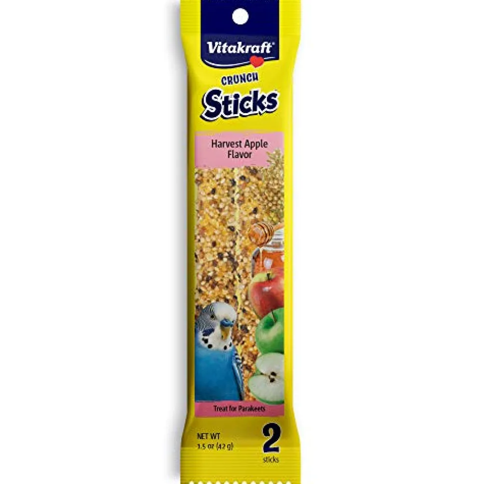 Vitakraft Crunch Sticks - Harvest Apple Flavor Parakeet Treat - 1.5 oz