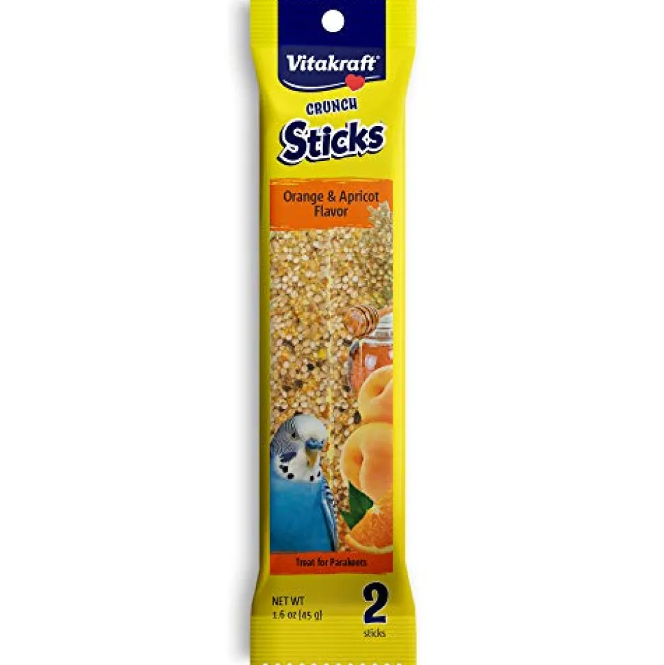 Vitakraft Crunch Sticks - Orange & Apricot Flavor Parakeet Treat - 1.6 oz