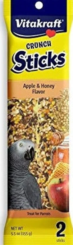 Vitakraft Crunch Sticks - Apple & Honey Flavor Parrot Treat - 5.5 oz