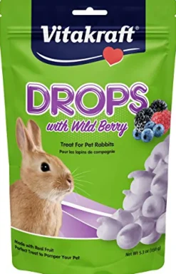 Vitakraft Drops with Wildberry for Pet Rabbits - 5.3 oz