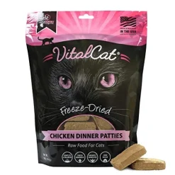 Vital Essentials Chicken Dinner Patties Freeze-Dried Cat Food - 8 Oz