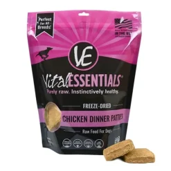 Vital Essentials Chicken Dinner Patties Freeze-Dried Dog Food - 14 Oz