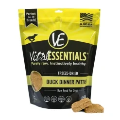 Vital Essentials Duck Dinner Patties Freeze-Dried Dog Food - 14 Oz