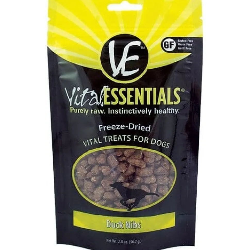 Vital Essentials Duck Nibs Freeze-Dried Dog Treats - 2 Oz