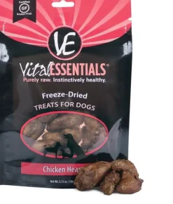 Vital Essentials Family Size Chicken Hearts Freeze-Dried Dog Treats - 3.75 Oz