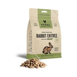 Vital Essential's Grain-Free Rabbit Entrée Mini Nibs Freeze-Dried Dog Food - 5.5 Oz