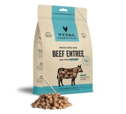 Vital Essential's Grain-Free Beef Entrée Mini Nibs Freeze-Dried Dog Food - 14 Oz