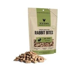 Vital Essential's Grain-Free Rabbit Bites Freeze-Dried Dog Treats - 5 Oz
