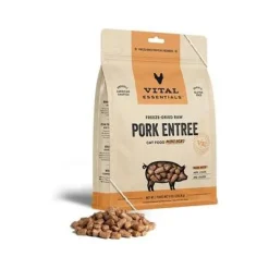 Vital Essential's Grain-Free Pork Entrée Mini Nibs Freeze-Dried Cat Food - 8 Oz
