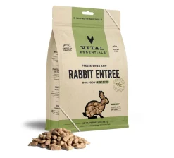 Vital Essential's Grain-Free Rabbit Entrée Mini Nibs Freeze-Dried Dog Food - 14 Oz