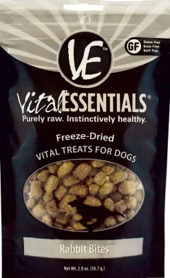 Vital Essentials Rabbit Bites Freeze-Dried Dog Treats - 2 Oz