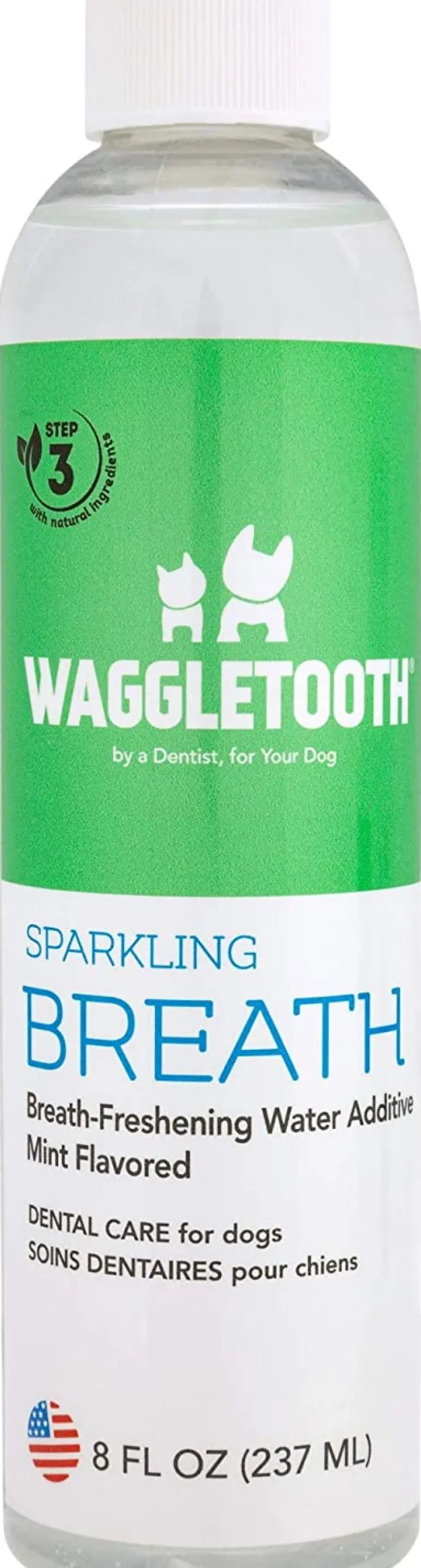 WaggleTooth Sparkling Breath Water Additive for Dogs - 8 oz