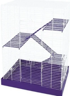 Ware Chew Proof 4-Story Cage Small Animal Cage - Purple/White - 17 X 12.75 X 24 In