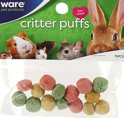 Ware Critter Puffs Small Animal Chewy Treats - 15 Count