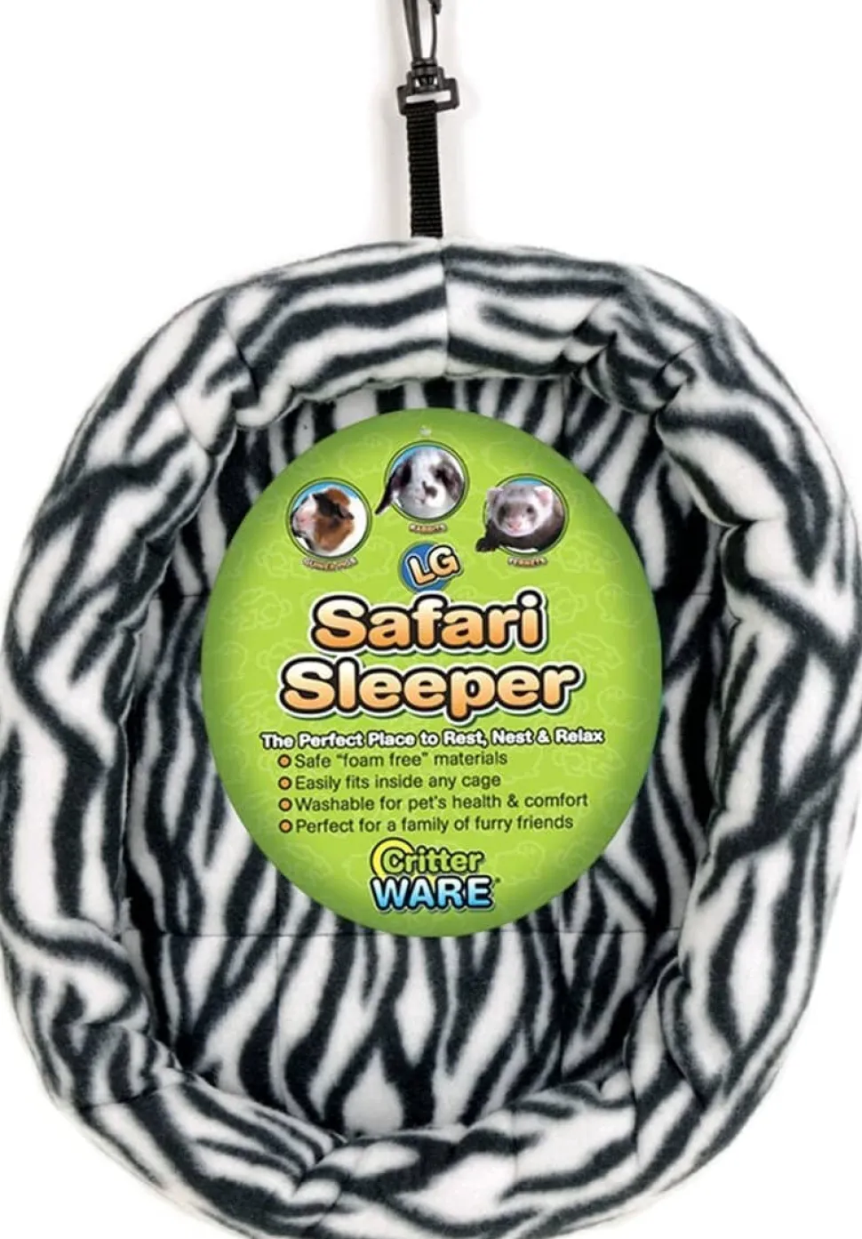 Ware Fuzz-E-Bed Safari Sleeper Small Animal Bed & Loungers - Large