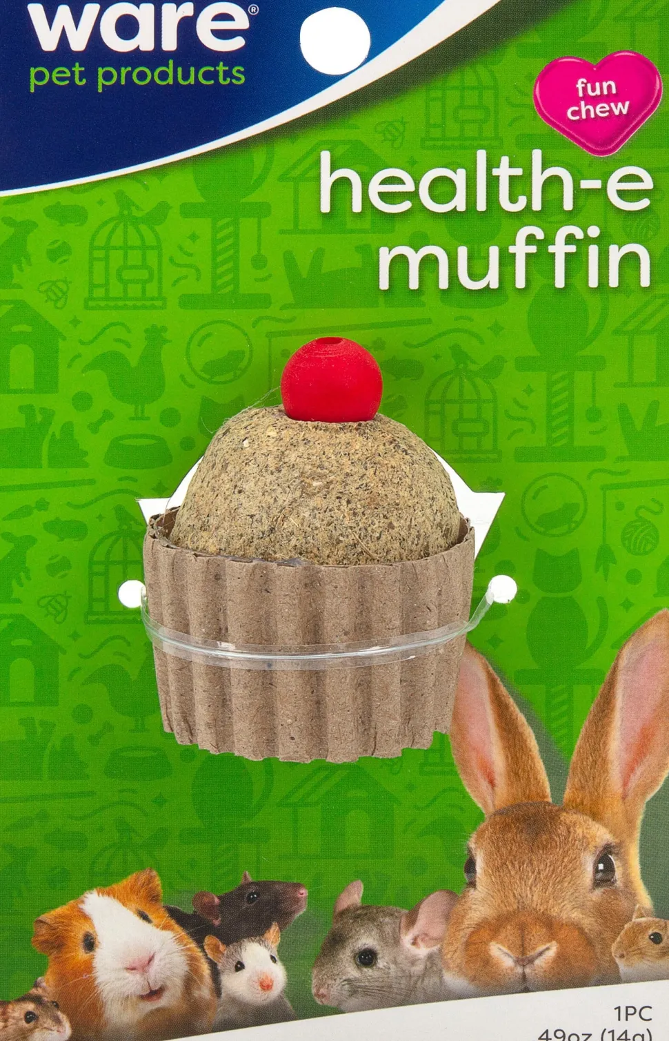 Ware Health-E Muffin Small Animal Chew Small Animal Chewy Treats - Tan