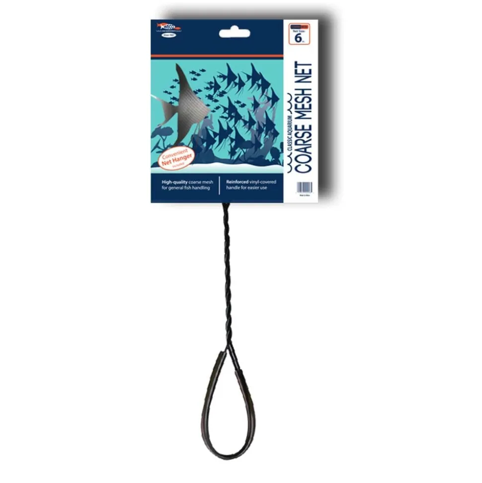 Weco Products Classic Coarse Mesh Net Standard Handle - Black - 6 in