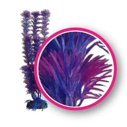 Weco Products Dream Series Fuschia Fern Aquarium Plant - Pink and Purple - 12 in
