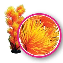 Weco Products Dream Series Pom Pom Aquarium Plant - Orange - 12 in