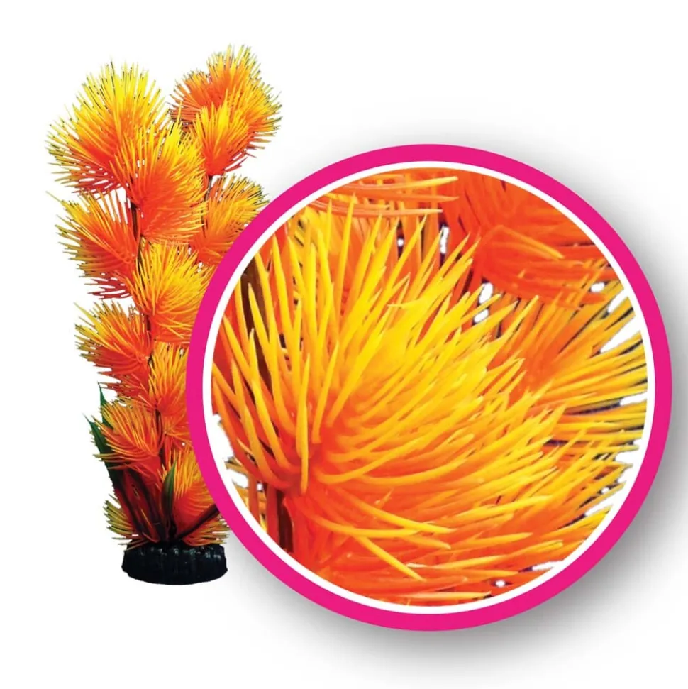 Weco Products Dream Series Pom Pom Aquarium Plant - Orange - 12 in