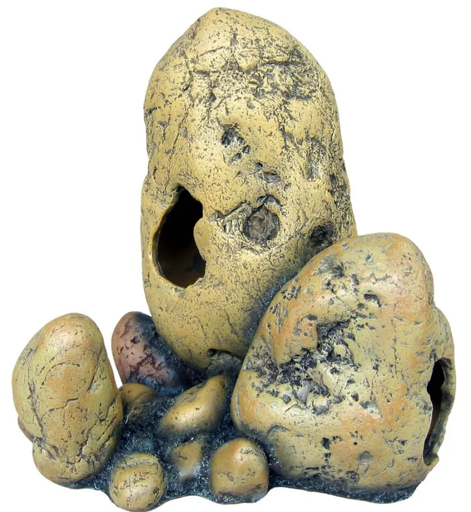 Weco Products Wecorama Badlands Boulder Ridge Terrarium Ornament - Tan - Medium