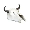 Weco Products Wecorama Catacombs Longhorn Skull Aquarium Ornament - Black and White