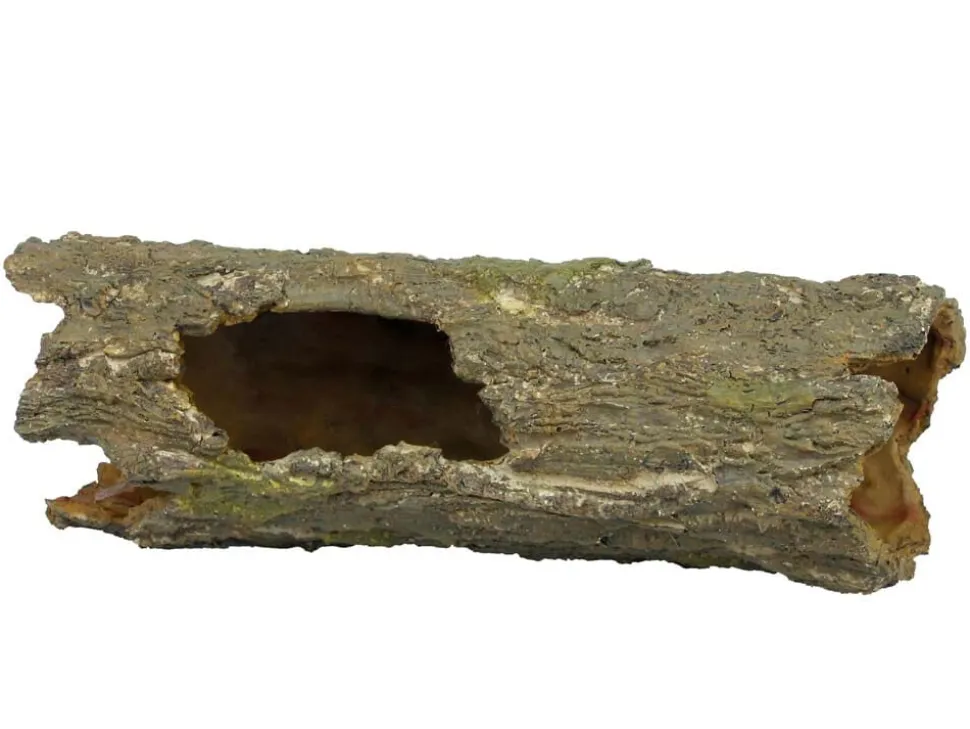 Weco Products Wecorama Sleepy Hollows Mossy Log Terrarium Ornament with Hollow - Brown/Green - Large