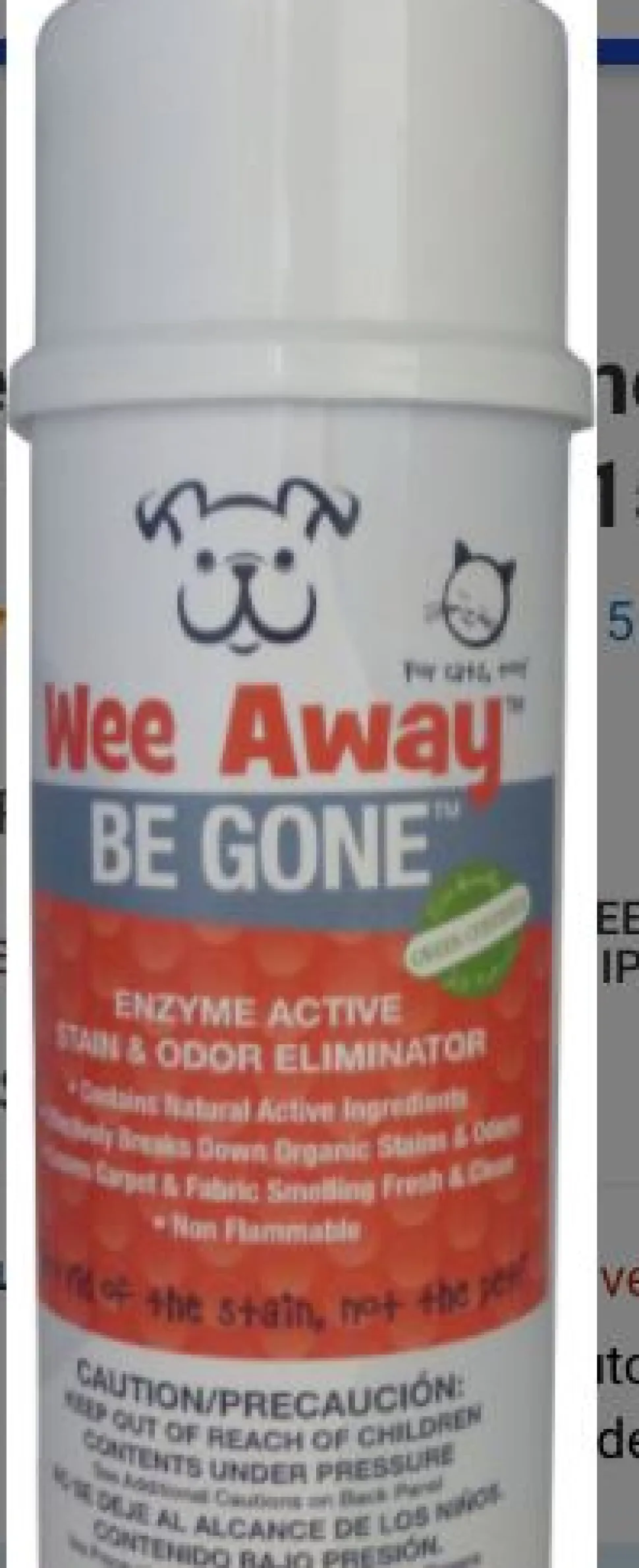 Wee Away 2 oz. Sample Cat and Dog Stain and Odor Eliminator - Original - Case of 24
