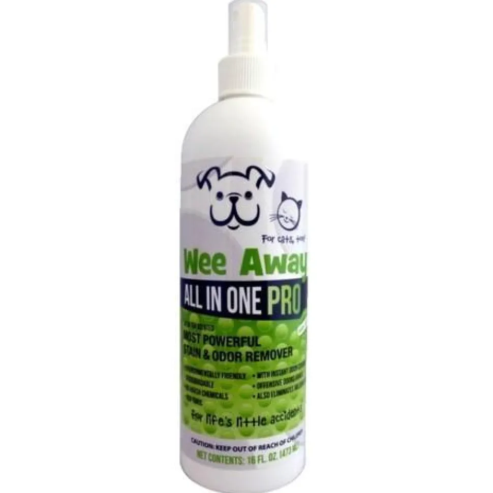 Wee Away All In One Pro - Green Tea Cat and Dog Stain and Odor Eliminator - 16 oz Bottle