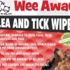 Wee Away Flea and Tick Wipes - Mini Size Cat and Dog Wipes - 10 wipes per pack - 10 packs