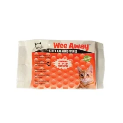 Wee Away Kitty Calming Wipes - Travel Size Cat and Dog Wipes - 30 ct