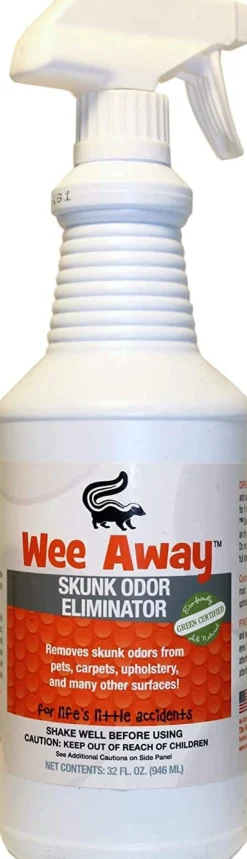 Wee Away Skunk Cat and Dog Odor Eliminator Quarts - 32 Oz Bottle