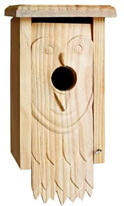 Welliver Outdoors Carved Bluebird House Owl - Cedar - 13 X 6.5 X 6.25 In