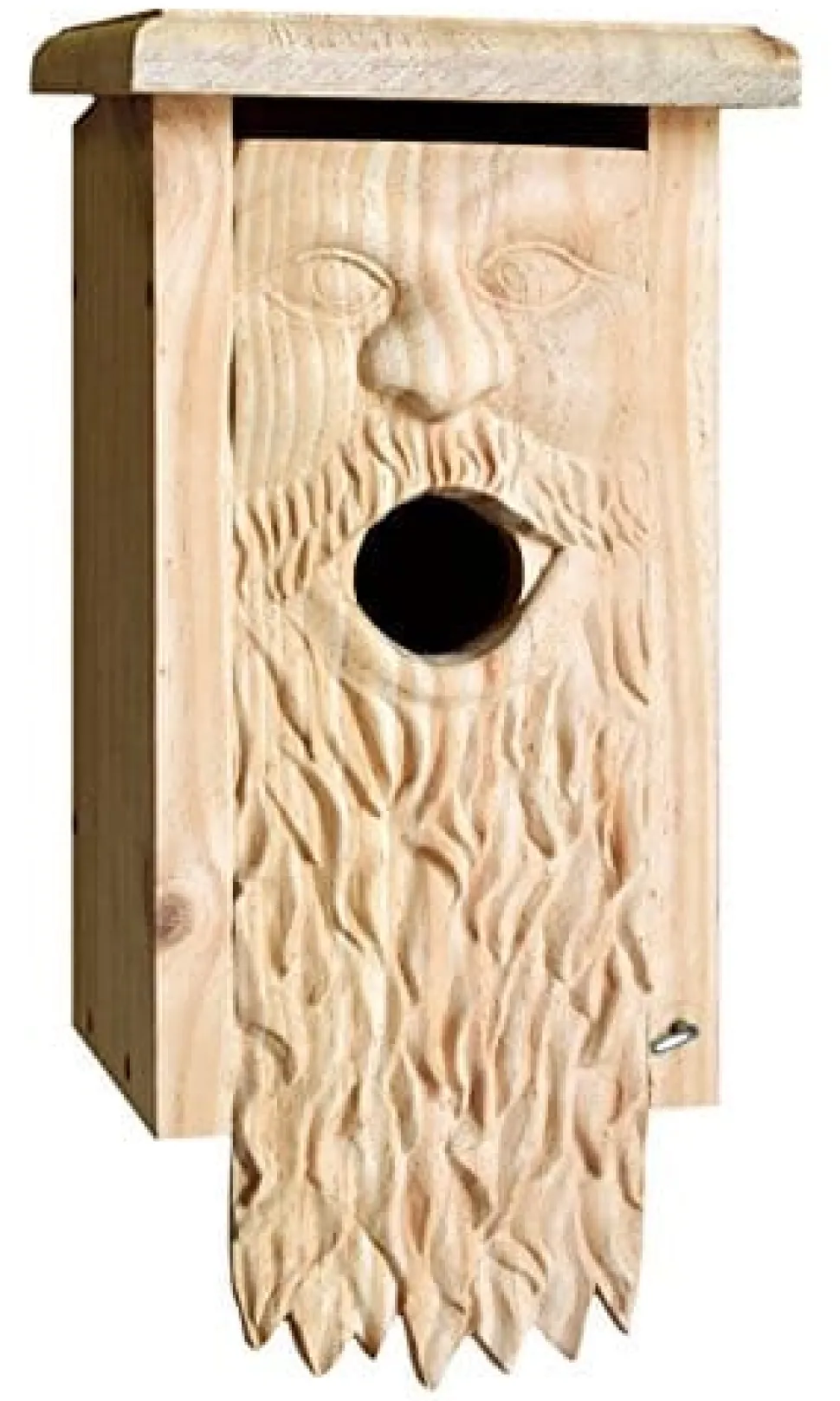 Welliver Outdoors Carved Bluebird House Father Time - Cedar - 13 X 6.5 X 6.25 In